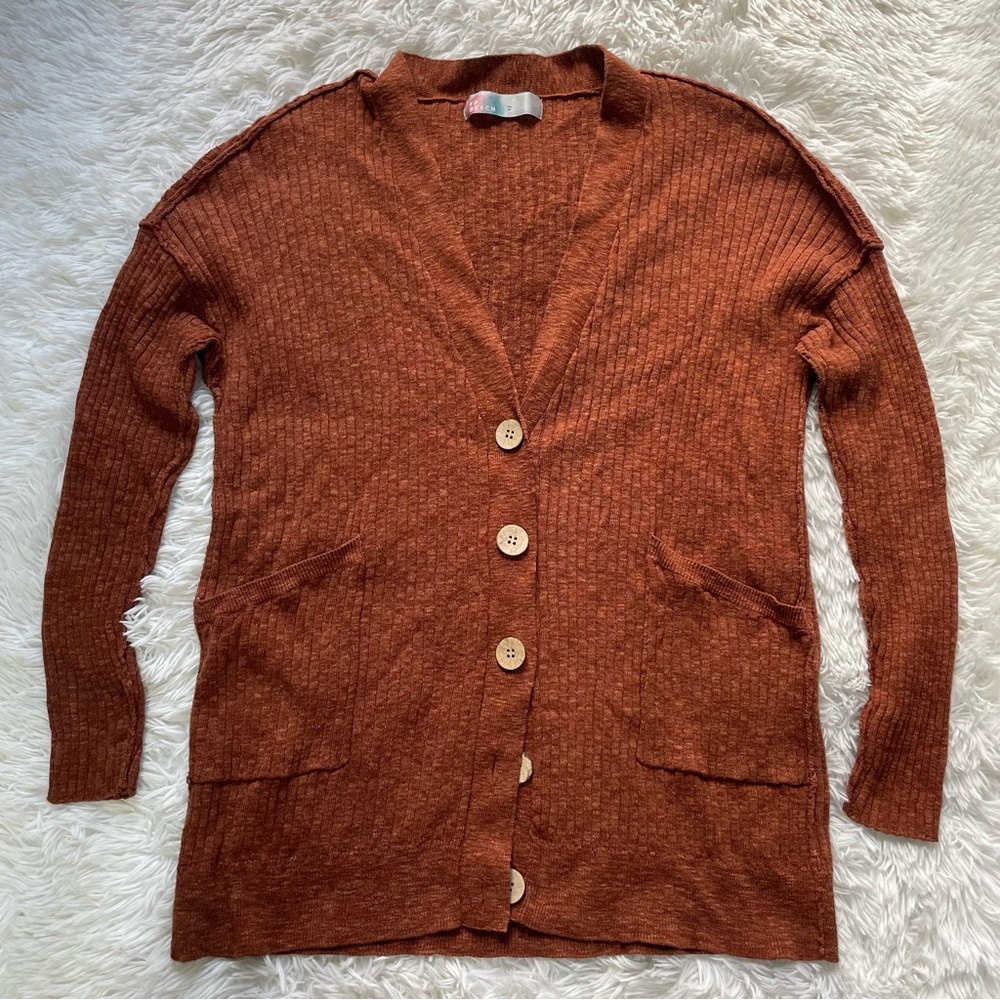 Free People FP Beach‎ Maiya Button Down V-Neck Cardigan Sweater